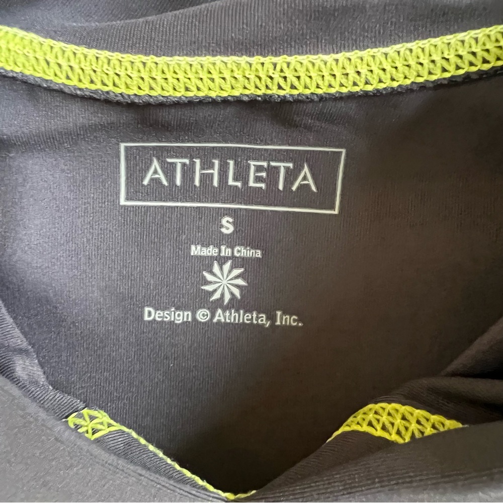 Athleta 841139 Gray & Lime Green Hooded Sleeveless Rash Guard Shirt Small - Picture 4 of 6